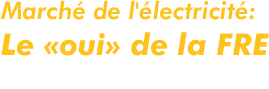 Marché de l'électricité: le «oui» de la FRE